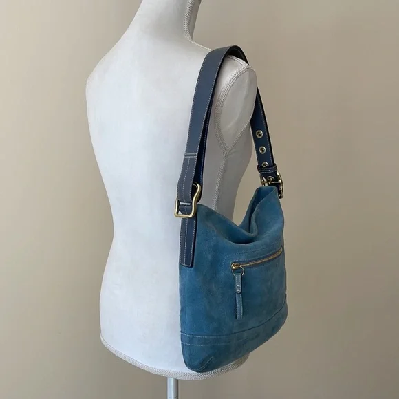 Coach Suede Tassel Duffle Bag - Picture 6 of 16